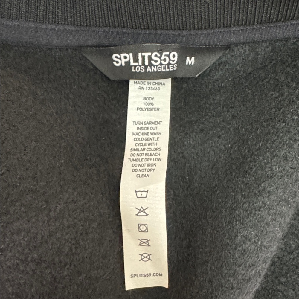 SPLITS59 Willa Sherpa Bomber Jacket in Black Size Medium - Picture 13 of 14